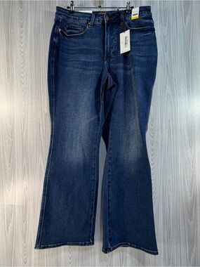 Judy Blue Boot Cut Tummy Control 14W Short Dark Wash Denim Jean High Waist New